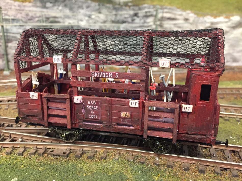 Skivogn - spesialbygd for Ofotbanens skiløpertog